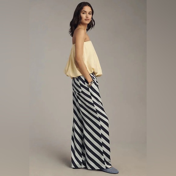 NWT! Anthropologie The Brooklin Printed Wide-Leg Pull-On...